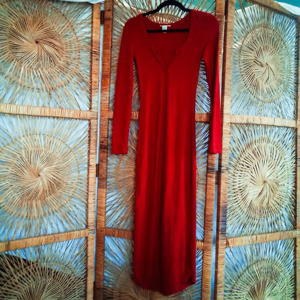 Orange Shift Dress